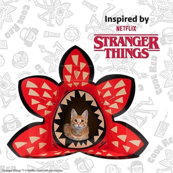 Stranger Things Demogorgon Cat House, Red - Picture 1 of 5